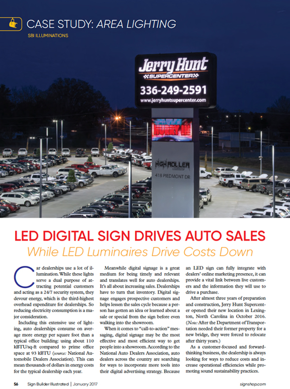 Jerry Hunt Supercenter Area Lighting