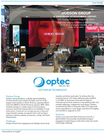 Hudson Group Indoor LED Displays Case Study