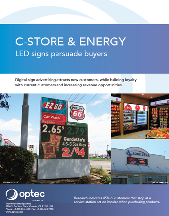 Digital Signs for C-Store & Energy