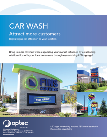 Digital Signs for Car Washes