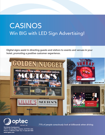 Digital Signs for Casinos