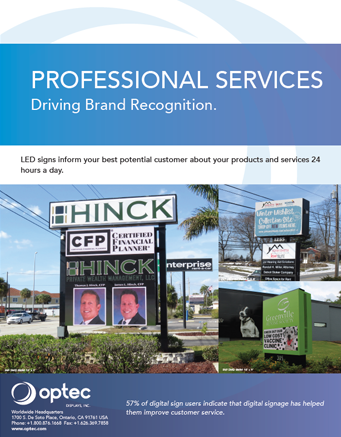 Digital Signs for Professional Services