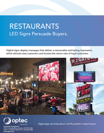 Digital Signs for Restaurants
