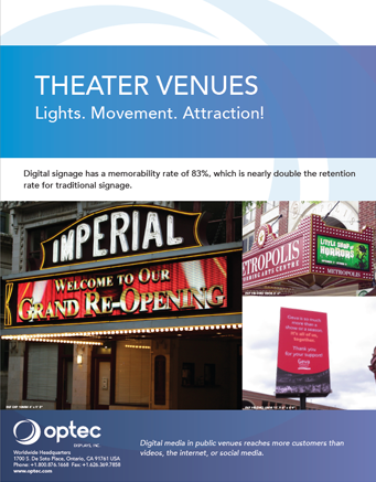 Digital Signs for Theater Venues