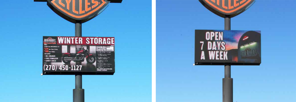 font comparison on a digital sign